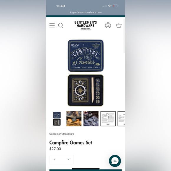 7x - NEW IN BOX Gentleman’s Hardware Travel Game in Metal Tin - Party Favors - Picture 1 of 3